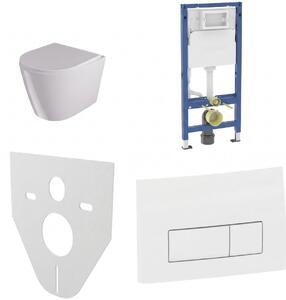 WC SET Geberit DuoFix s WC mísou Amaro + tlačítko Delta 50, bílé + izolační deska