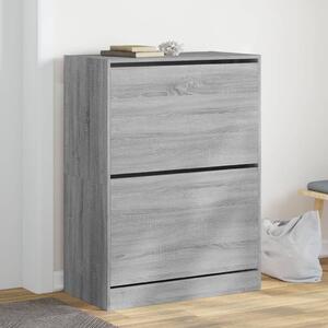 Botník se 2 výklopnými zásuvkami šedý sonoma 80 x 42 x 108 cm 3214404