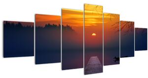 Obraz mostu při západu slunce (210x100 cm)