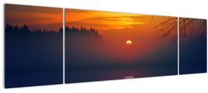 Obraz mostu při západu slunce (170x50 cm)
