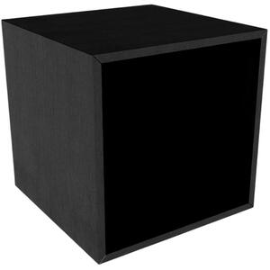 Černá dubová nástěnná police MOJO MINIMAL 29,5 x 29,5 cm