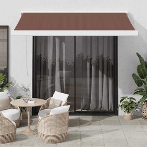 Ručně zatahovací markýza hnědá 350 x 250 cm 3215719