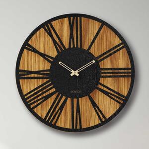 Nástěnné dřevěné hodiny římské číslice - Sentop | HDFK029 | dub