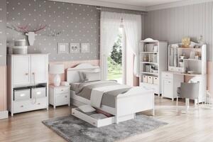 Casarredo - Komfort nábytek Dětská skříňka POLONA 11, bílá/růžová