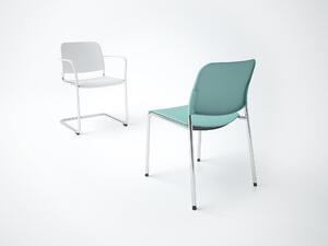 ProfiM - Židle ZOO 502V /2P čalouněný sedák, plastový opěrák s pérovou kostrou