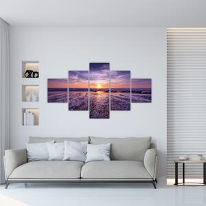Obraz pláže - západ slunce (125x70 cm)