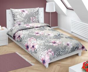 Bellatex Povlečení bavlněné s hotelovou kapsou 140x200, 70x90 cm Šedá