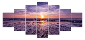 Obraz pláže - západ slunce (210x100 cm)