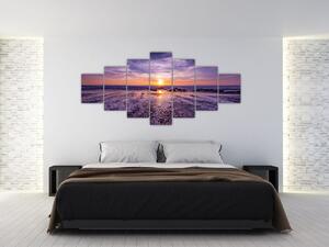 Obraz pláže - západ slunce (210x100 cm)
