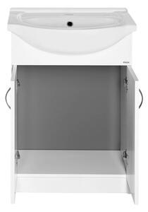 Aqualine Koupelnový set LIVERO 500 (umyvadlová skříň + umyvadlo + vysoká skříň s košem + zrcadlo)