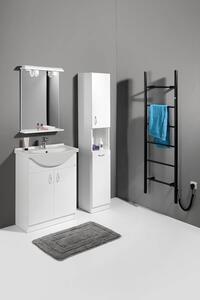 Aqualine Koupelnový set LIVERO 600 (umyvadlová skříň + umyvadlo + vysoká skříň s košem + zrcadlo)