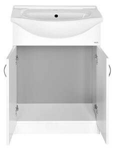 Aqualine Koupelnový set LIVERO 600 (umyvadlová skříň + umyvadlo + vysoká skříň s košem + zrcadlo)