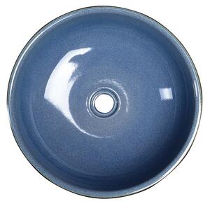SAPHO PRIORI keramické retro umyvadlo na desku, Ø 41 cm, modrá/šedá PI020