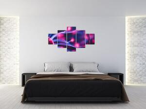 Abstraktní fialový obraz (125x70 cm)