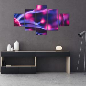 Abstraktní fialový obraz (125x70 cm)