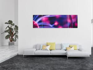 Abstraktní fialový obraz (170x50 cm)