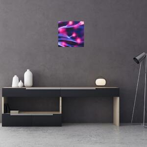 Abstraktní fialový obraz (30x30 cm)