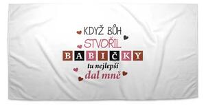 Sablio Ručník Když Bůh stvořil babičky - 30x50 cm