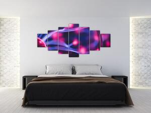 Abstraktní fialový obraz (210x100 cm)