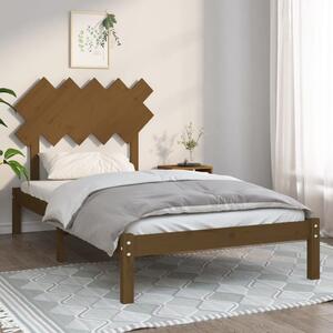 Rám postele medově hnědý 100 x 200 cm masivní dřevo