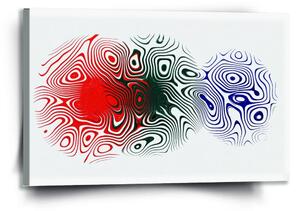 Sablio Obraz Dvoubarevná abstrakce - 120x80 cm