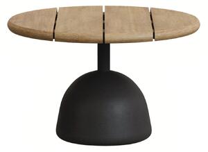 Kave Home Dřevěný zahradní stolek Saura 55 cm s černou podnoží