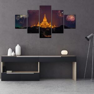 Obraz ohňostroje v Asii (125x70 cm)