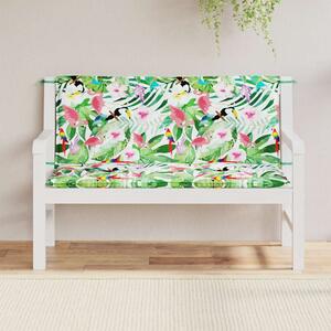 Podušky na zahradní lavici 2 ks vícebarevné 120x50x7 cm textil