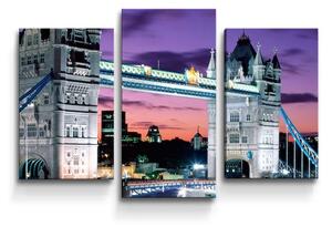 Sablio Obraz - 3-dílný Tower Bridge - 75x50 cm