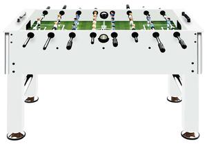 Stolní fotbal ocel 60 kg 140 x 74,5 x 87,5 cm bílý