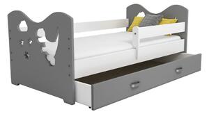 Magnat Dětská postel Micky 80x160 cm, dinosaur s roštem a šuplíkem ZDARMA