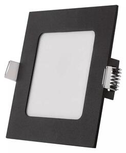 EMOS Černý vestavný LED panel hranatý 120 x 120mm 7W CCT Premium ZD2323