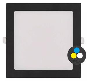 EMOS Černý vestavný LED panel hranatý 225 x 225mm 18W CCT Premium ZD2343