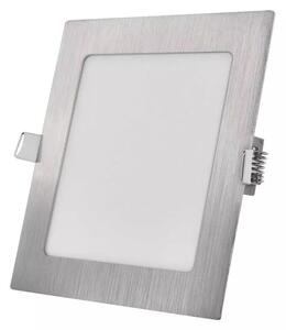 EMOS Stříbrný vestavný LED panel hranatý 170 x 170mm 12,5W CCT Premium ZD2233
