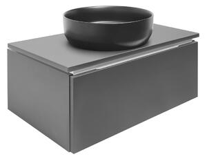 Koupelnová skříňka s deskou SAT Feel 80x30x46 cm antracit mat SATFEEL80ANTD