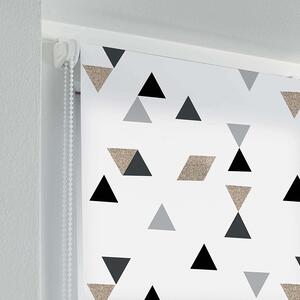Neinvazivní okenní rolety, 45 x 180 cm, bílá s trojúhelníky