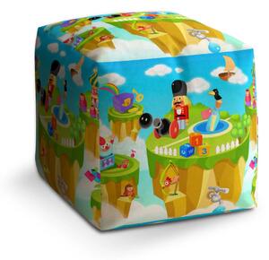 Sablio Taburet Cube Dětský motiv 2 - 40x40x40 cm