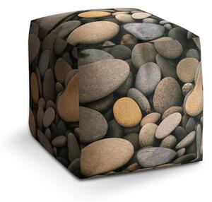 Sablio Taburet Cube Kameny - 40x40x40 cm