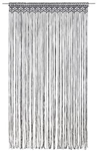Macramé závěs antracitový 140 x 240 cm bavlna