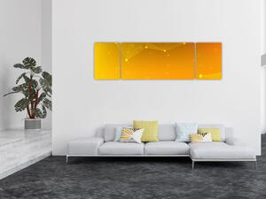 Abstraktní žlutý obraz (170x50 cm)