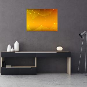 Abstraktní žlutý obraz (70x50 cm)