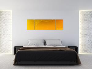 Abstraktní žlutý obraz (170x50 cm)