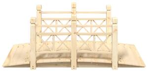 Zahradní můstek se zábradlím 150x67x56 cm masivní smrkové dřevo