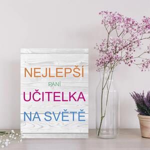 Sablio Dárková cedulka Nejlepší paní učitelka na světě: 30x40 cm