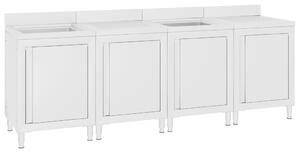 Gastro kuchyňská dřezová skříňka 240 x 60 x 96 cm nerezová ocel