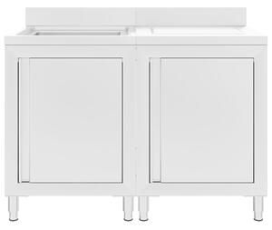 Gastro kuchyňská dřezová skříňka nerezová ocel 120 x 60 x 96 cm