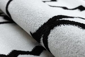 Dywany Lusczow Kusový koberec SKETCH JOSEPH bílý / černý trellis
