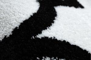 Dywany Lusczow Kusový koberec SKETCH JOSEPH bílý / černý trellis