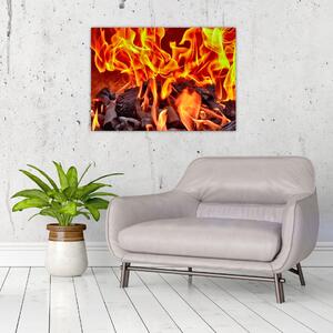 Obraz hořících uhlíků (70x50 cm)