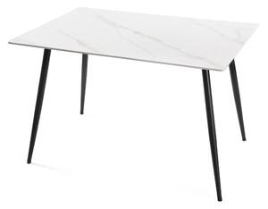 Noela Jídelní stůl s keramickou deskou v dekoru bílého mramoru CERAMON 120